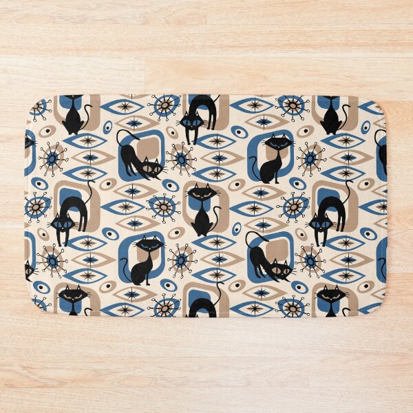Item preview, Vintage Atomic Cats - Blue designed and sold by DaveSavageArt.