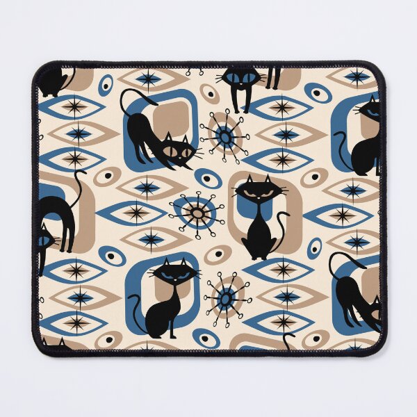 Item preview, Vintage Atomic Cats - Blue designed and sold by DaveSavageArt.