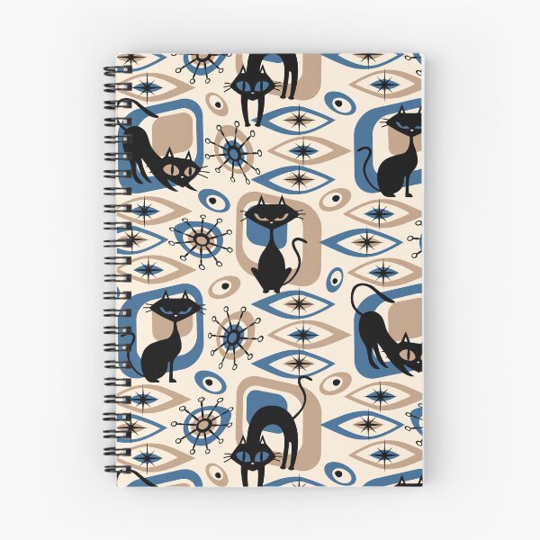 Item preview, Vintage Atomic Cats - Blue designed and sold by DaveSavageArt.