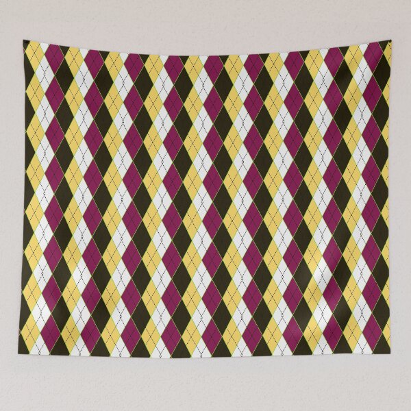 Item preview, kingly royal maroon and golden brown colored argyle  designed and sold by Michael Stewart.