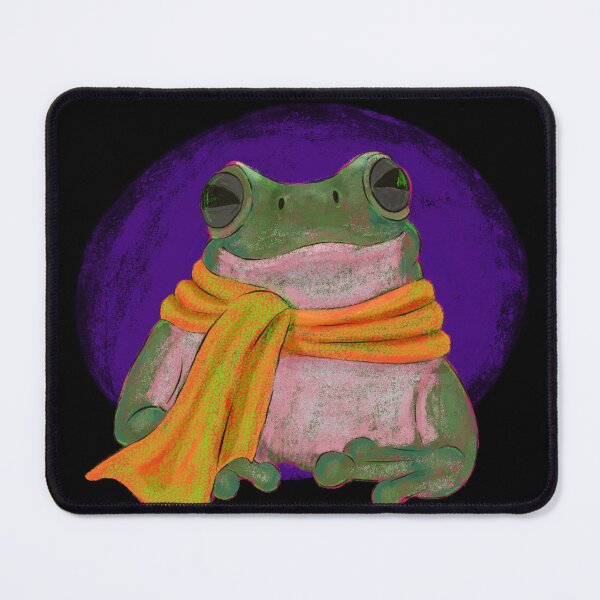 Item preview, Happy Frog in a Scarf designed and sold by AshandOakArt.