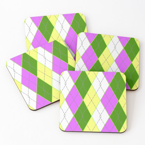 Item preview, the lime prince bright neon colored argyle green yellow white and purple designed and sold by Michael Stewart.