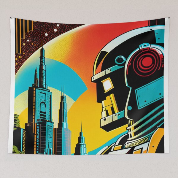 Item preview, Giant Robot - Pop Art  designed and sold by RobotAIArt.