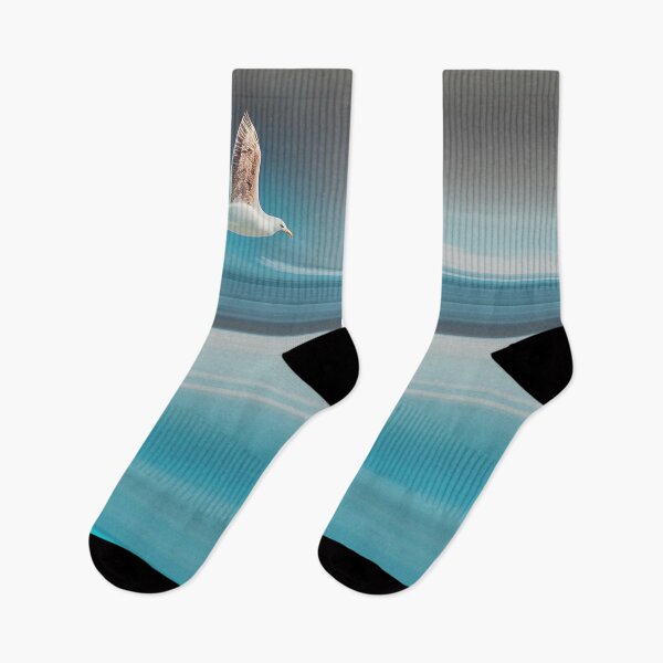 Item preview, Seagull in Flight Coastal Minimalist Art - Flying Coastal Bird 3 of 4 designed and sold by Beachy.