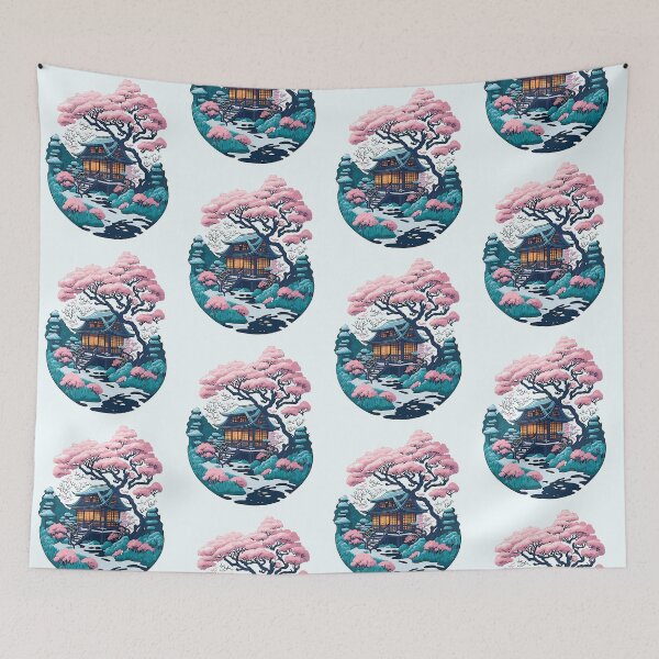 Item preview, Japanese Spring Pink Sakura Garden designed and sold by aylastyle.