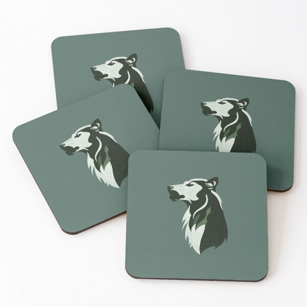Item preview, Minimalist Lone Wolf in Green tones Nº 3 Grunge designed and sold by Bauani.