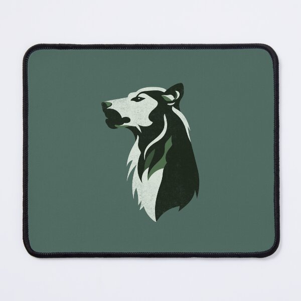 Item preview, Minimalist Lone Wolf in Green tones Nº 3 Grunge designed and sold by Bauani.