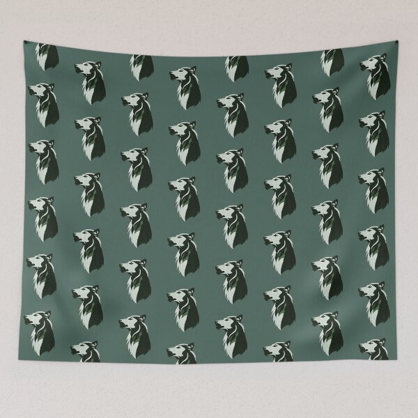 Item preview, Minimalist Lone Wolf in Green tones Nº 3 Grunge designed and sold by Bauani.
