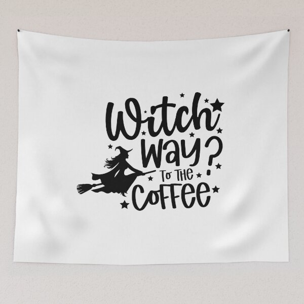 Item preview, Witch way to the coffee Funny Halloween designed and sold by Mani Bindu Vadapalli.