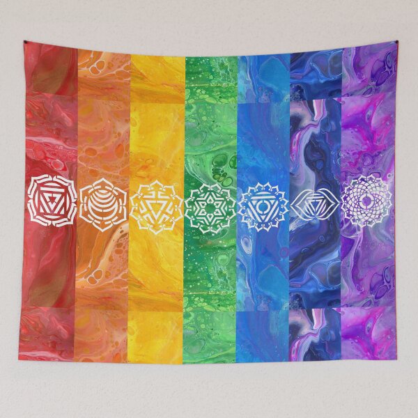 Item preview, 7 Chakras on Acrylic Pours designed and sold by Eeltiak.