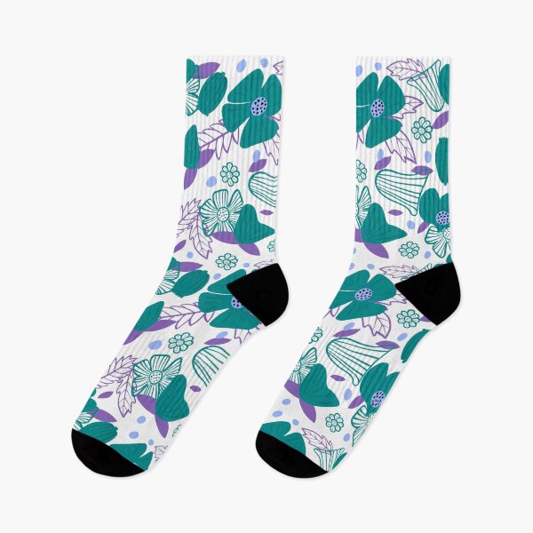 Item preview, Poppies in teal and purple designed and sold by Zeewind.