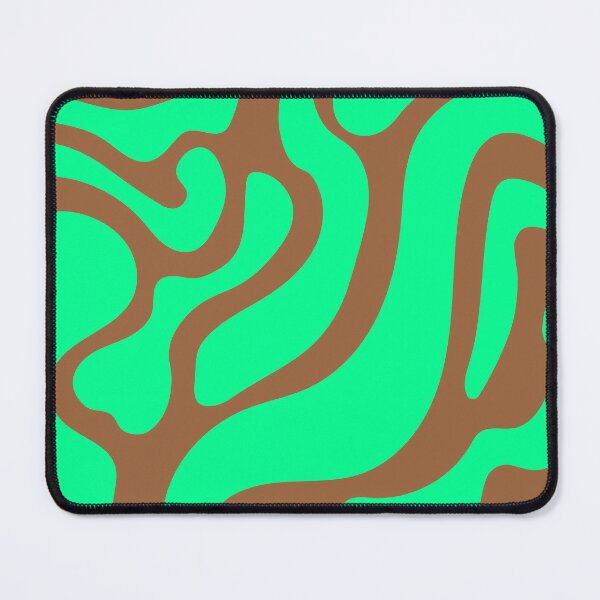 Item preview, Mint Green Brown Liquid Pattern designed and sold by bjornkutiak.