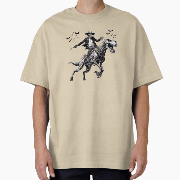 Item preview, Wild West Reimagined: Cowboy Skeleton Riding Dinosaur designed and sold by minjagoods.