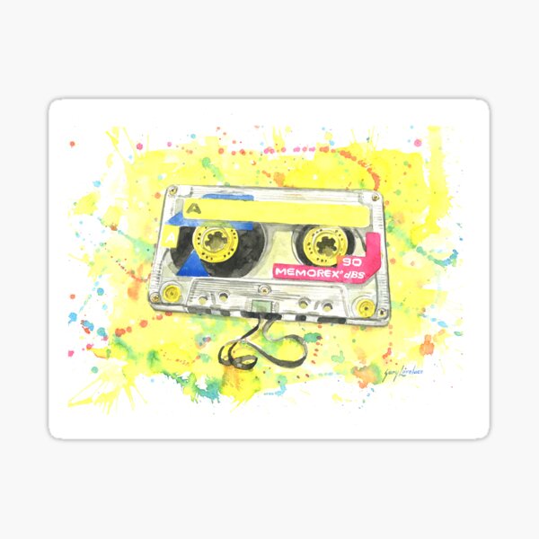 90s Cassette Tape by Gary Lovelace Sticker