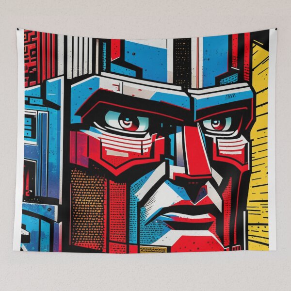 Item preview, Robot Face - Pop Art  designed and sold by RobotAIArt.