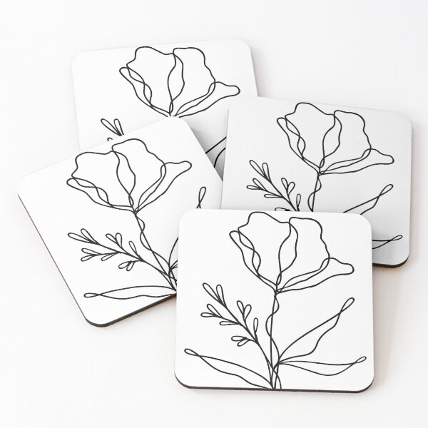 Item preview, Wildflower Botanical Line Art | Elegant Floral Leaf Design designed and sold by RachelFCreative.