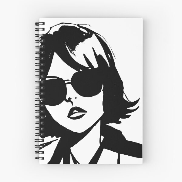 Item preview, Dibujo en blanco y negro de una chica con gafas de sol designed and sold by DorianSlate.