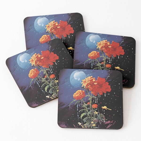 Item preview, Lonely Red Flowers Against the Starry Night Sky designed and sold by Je-we.