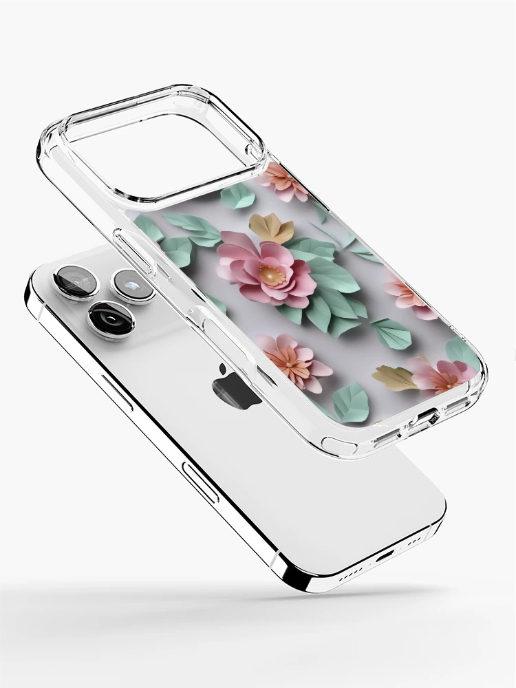 Thumbnail 2 of 5, iPhone Case, LEAVES AND ROSES designed and sold by DIGILEGA.