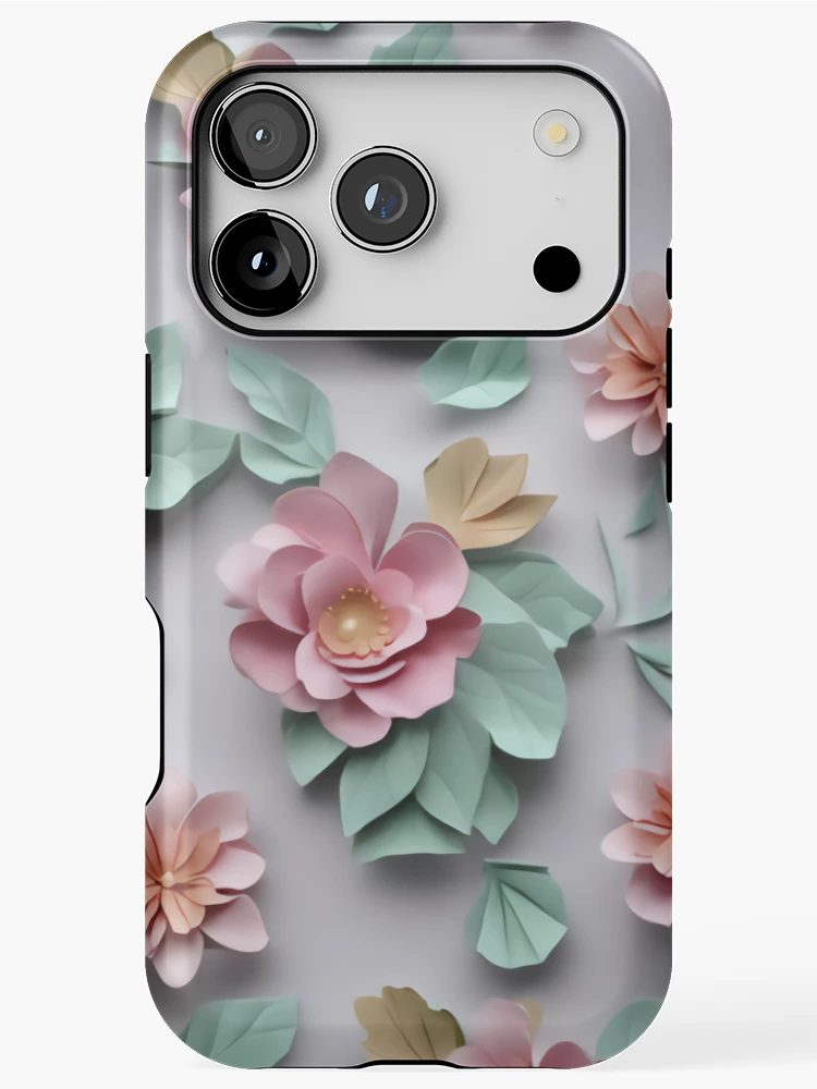 Thumbnail 1 of 4, iPhone Case, LEAVES AND ROSES designed and sold by DIGILEGA.