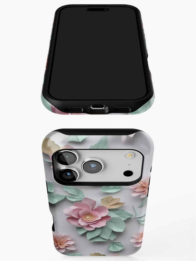 Thumbnail 3 of 4, iPhone Case, LEAVES AND ROSES designed and sold by DIGILEGA.