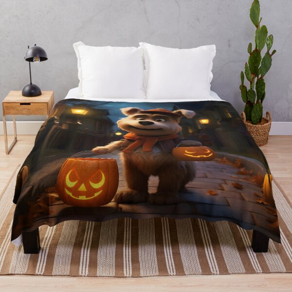 Item preview, Trick or Treating Halloween Dog Art designed and sold by ConfettiSkyArt.