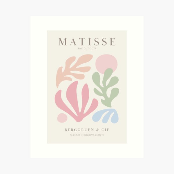 Item preview, Danish Pastel Matisse Poster Pastel Art Matisse Leaf Flower Abstract Botanical designed and sold by MyPosterStudios.