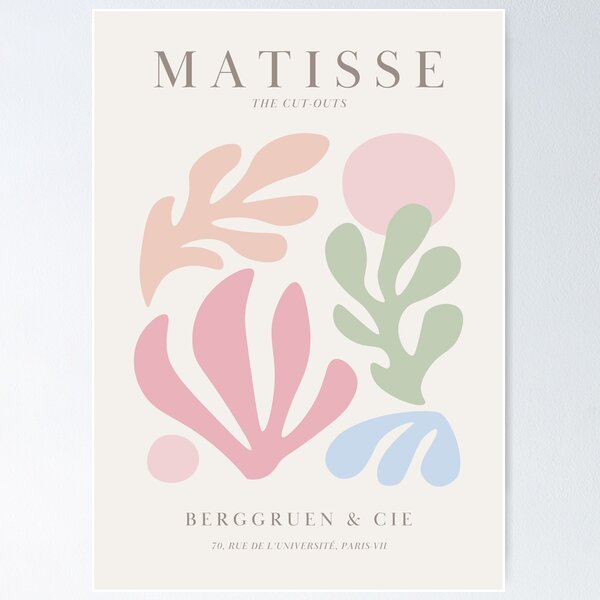 Item preview, Danish Pastel Matisse Poster Pastel Art Matisse Leaf Flower Abstract Botanical designed and sold by MyPosterStudios.