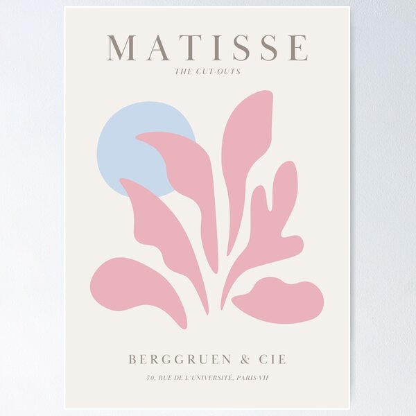 Item preview, Pink Matisse Poster, Danish Pastel Decor, Matisse Leaf Print, Pastel Art, Matisse Pastel Print, Exhibition Wall Art designed and sold by MyPosterStudios.