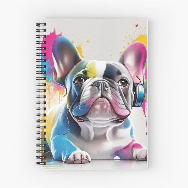 Item preview, French Bulldog Dog Portrait With Headphones designed and sold by Wolfheartart.