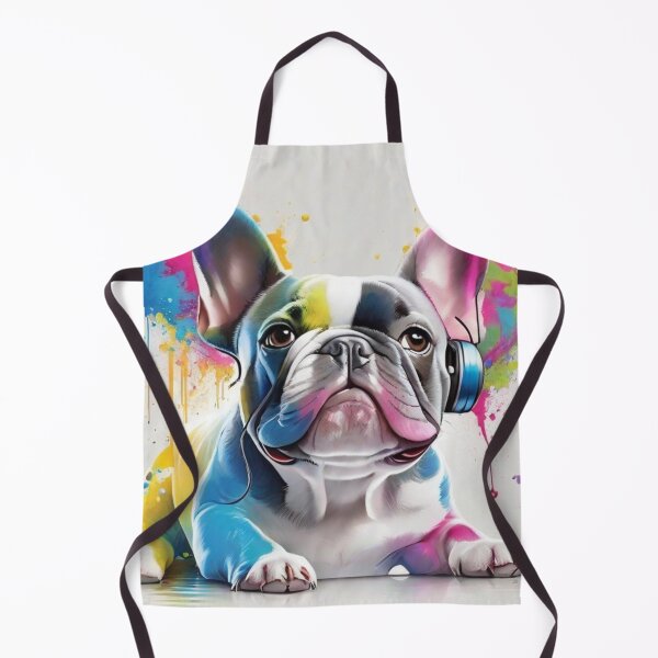 Item preview, French Bulldog Dog Portrait With Headphones designed and sold by Wolfheartart.