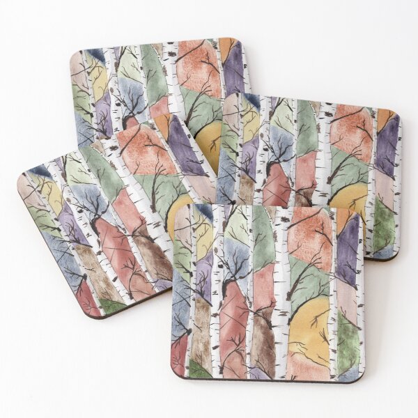 Item preview, Bosque de abedules de acuarela designed and sold by FaulknerArt.