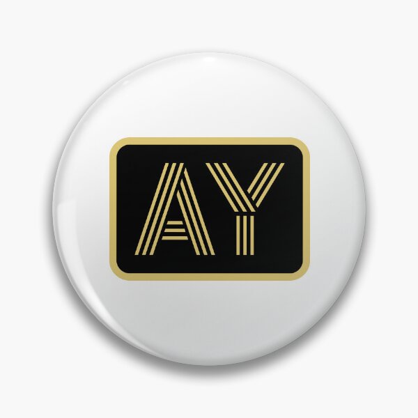 Item preview, AY Initials Gold Geometric Letters designed and sold by Jeallan Designs.