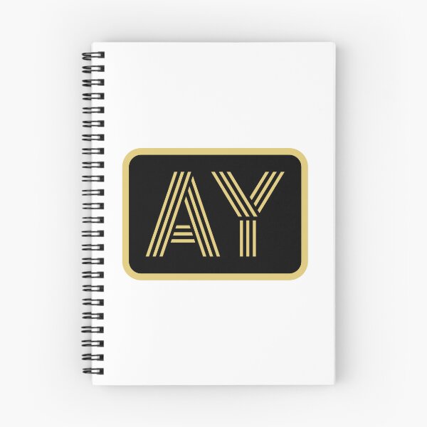 Item preview, AY Initials Gold Geometric Letters designed and sold by Jeallan Designs.