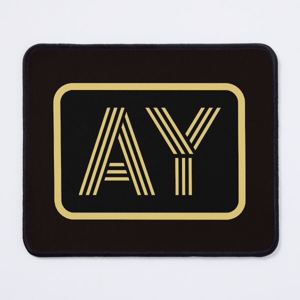 Item preview, AY Initials Gold Geometric Letters designed and sold by Jeallan Designs.