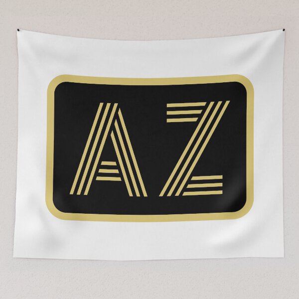Artikelvorschau, AZ-Initialen goldene geometrische Buchstaben entworfen und verkauft von Jeallan Designs.