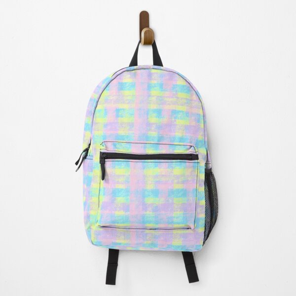 Item preview, Textured Plaid in Vaporwave Cyan, Green, Purple designed and sold by Daydreamer Alley.