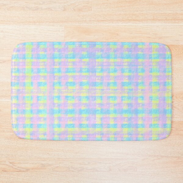 Item preview, Textured Plaid in Vaporwave Cyan, Green, Purple designed and sold by Daydreamer Alley.