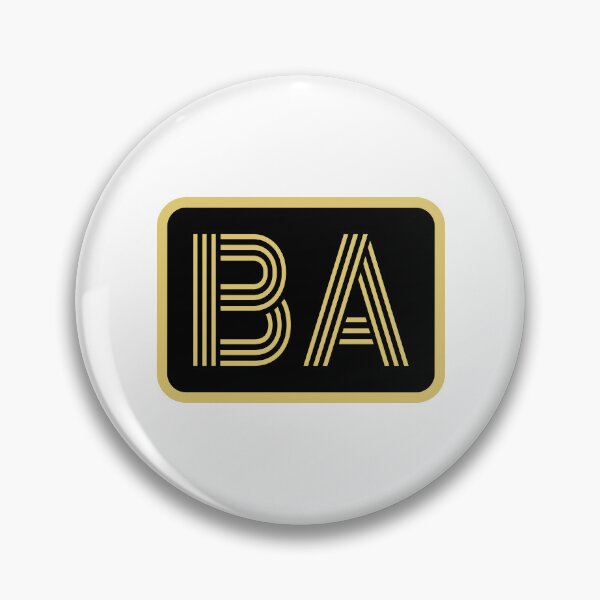 Item preview, BA Initials Gold Geometric Letters designed and sold by Jeallan Designs.