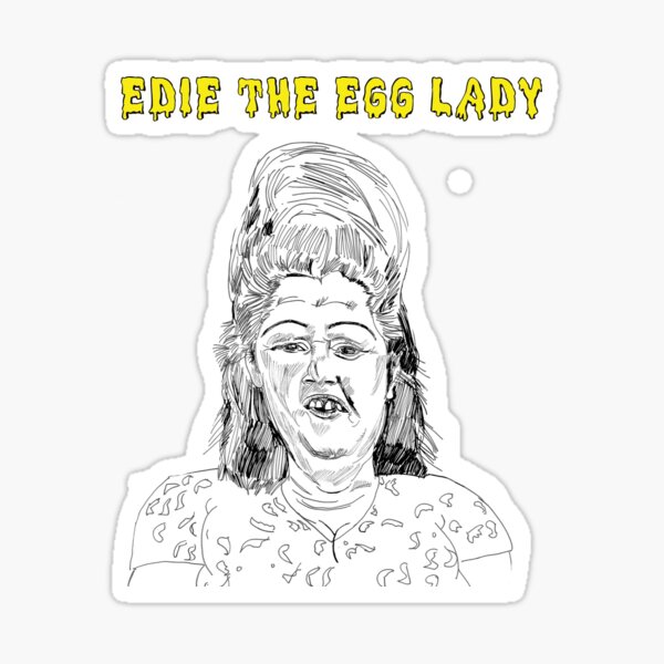 edie the egglady Sticker
