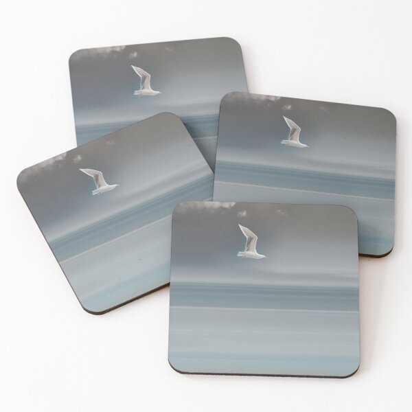 Item preview, Flying Coastal Bird - Seagull in Flight - Minimalist Coastal Décor 1 of 4 designed and sold by Beachy.