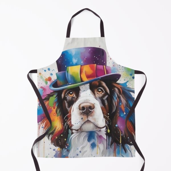 Item preview, Springer Spaniel Dog Portrait With Cowboy Hat designed and sold by Wolfheartart.