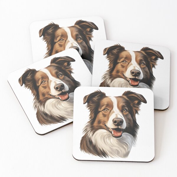 Item preview, Realistic Brown and White Collie Art designed and sold by InkedFlorist.