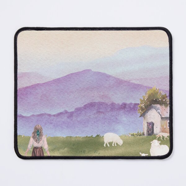 Item preview, Cottage Core Watercolor Mountain Scene designed and sold by kpvart.