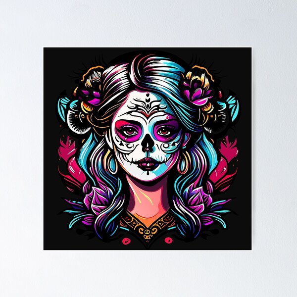 Item preview, Enigmatic Beauty: Captivating Skull Girl Art That Mesmerizes! designed and sold by Watchara Aekcheen.
