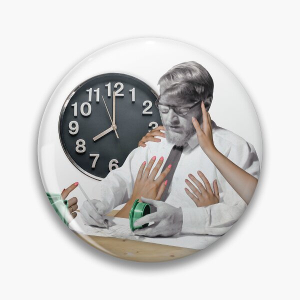 Item preview, Home & Office Decor, Surreal Collage Art Print: 'Quitting Time Solo' - Captivating Office Scene with Tempting Distractions designed and sold by GollyWillikers.