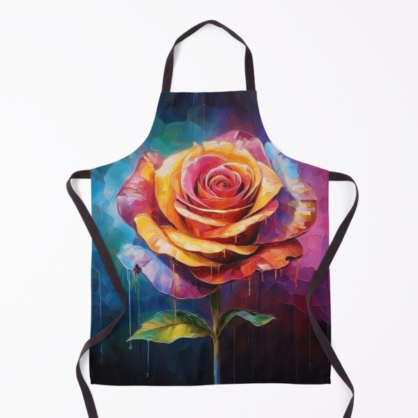 Item preview, Orange and Pink Rainbow Rose, Impasto Style designed and sold by Amy Olsen.