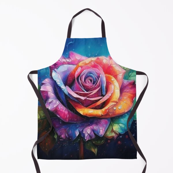 Item preview, Purple Orange and Pink Rainbow Rose, Impasto Style designed and sold by Amy Olsen.