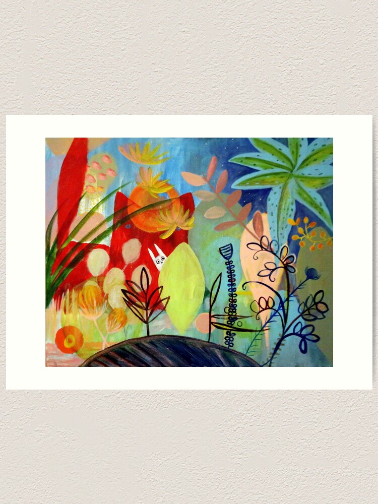 Magic Garden Art Print By Mariannat Redbubble