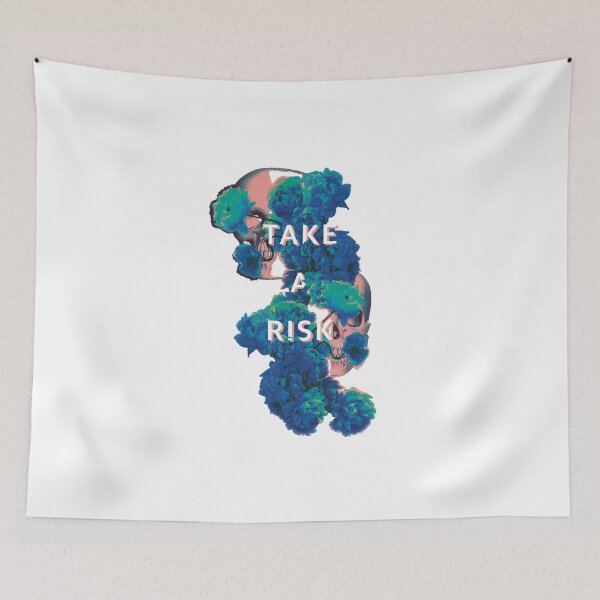 Item preview, Take a risk x Skull and Floral designed and sold by Awesome-Studio.